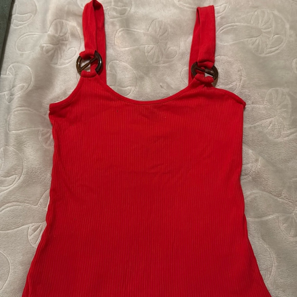 Red tank top